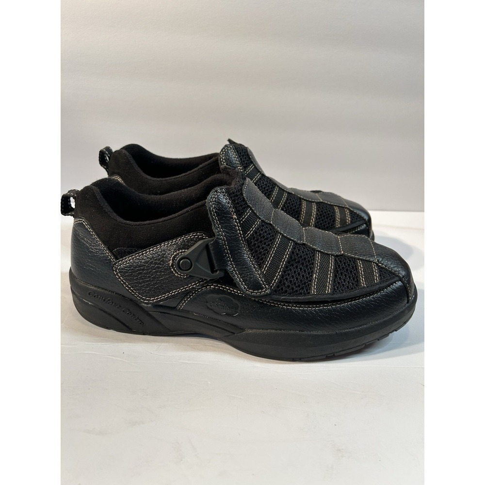 Dr. Comfort Edward X 9610 Men's 13W Black Leather Diabetic Comfort Shoes Hook
